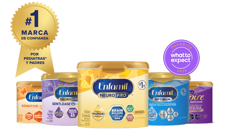 Enfamil Reguline, Enfagrow Infant, Enfamil Enspire, NeuroPro Sensitive, NeuroPro Infant, NeuroPro Gentlease, Simply Organic, Nutramigen con Enflora LGG y ProSobee