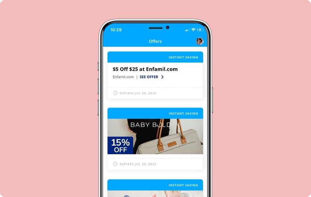Enfamil Mobile App offers screen